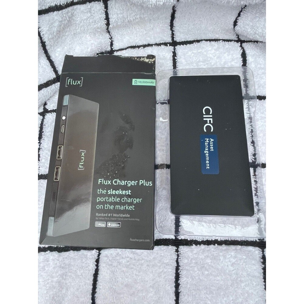 FLUX Charger Plus 10000mAh Portable Power Bank for iPhone & Android